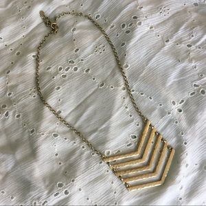 NWOT Lucky Brand Gold Chevron Necklace
